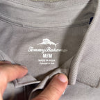 Tommy Bahama Polo Shirt Mens M Gray Marlin Logo 100% Cotton Golf Casual