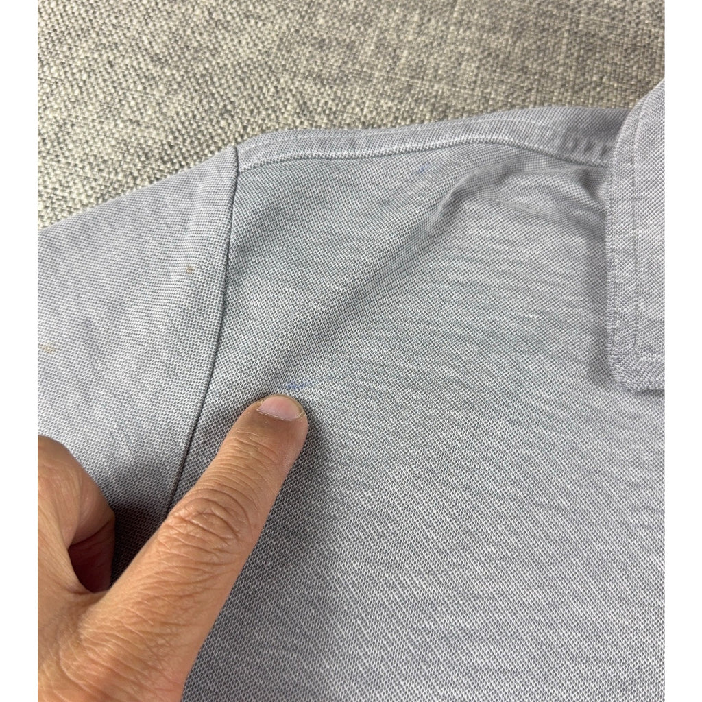 TravisMathew Polo Shirt Mens Medium Gray Golf Performance Short Sleeve
