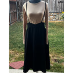 Black Suspender Midi Skirt Pinafore Dark Academia Minimalist A-Line