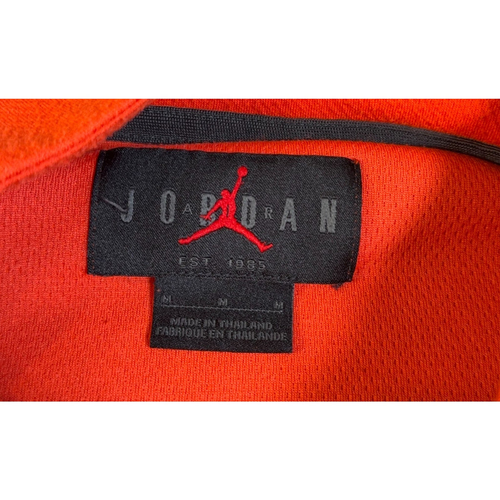 Jordan Team Dri-FIT Men M Orange Half Zip Pullover Jumpman Athletic Top