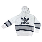 Adidas Originals Trefoil Hoodie Womens S White Gray Navy Colorblock Pullover