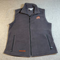 Oregon State Beavers Columbia Fleece Vest Womens XL Gray Full Zip NCAA