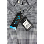 Dunning Golf Polo Mens XXL Black White Check COOLMAX Stretch NWT Club Logo