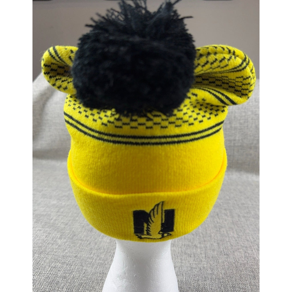 Columbus Crew MLS Pom Beanie Hat Nationwide Black Yellow Soccer Knit Cap