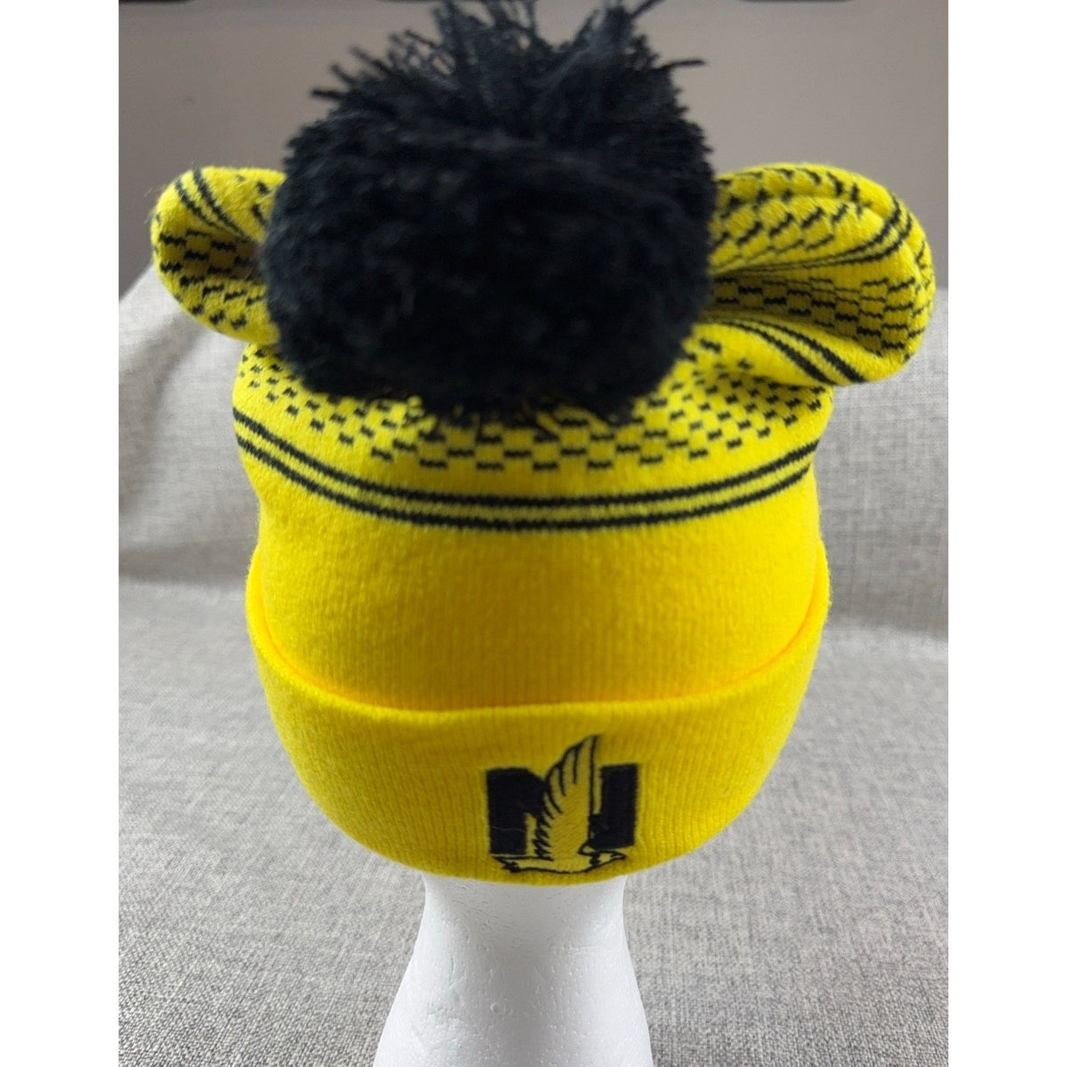 Columbus Crew MLS Pom Beanie Hat Nationwide Black Yellow Soccer Knit Cap