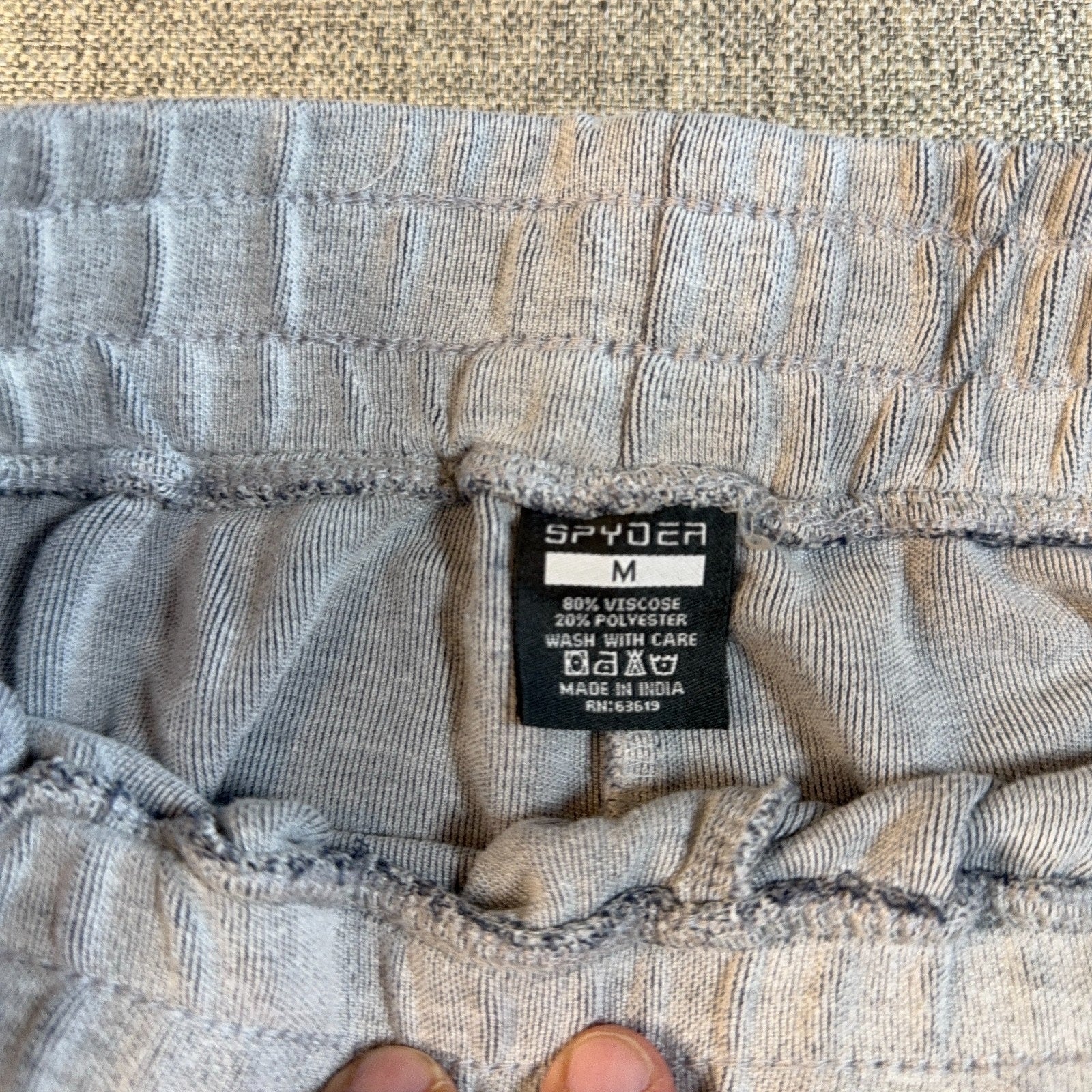 Spyder Women's M Gray Lounge Shorts Soft Viscose Drawstring Logo 3.5 Inseam