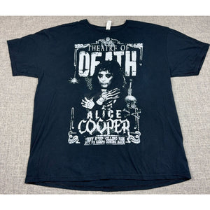 Alice Cooper Theatre of Death 2009 Tour Shirt Men's XL Black Double Sided