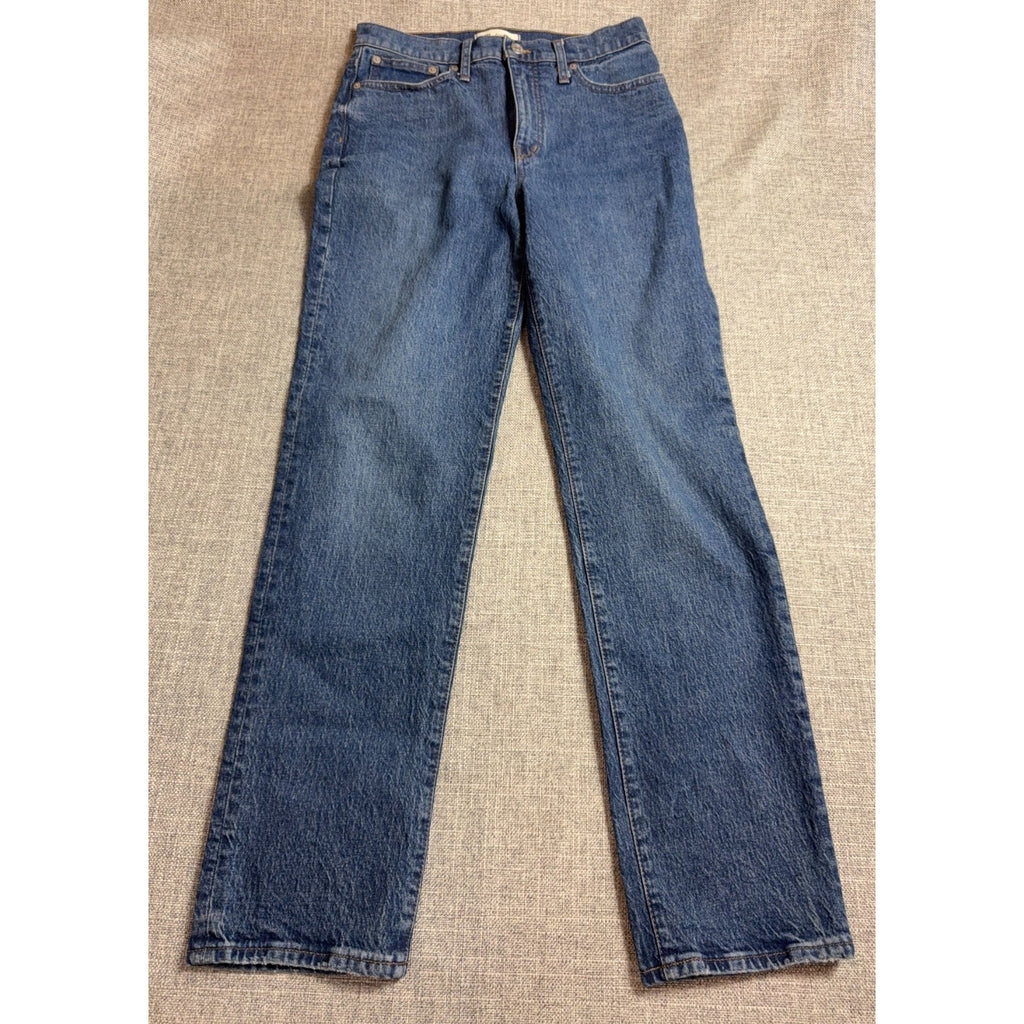 Madewell Classic Straight Jeans Womens 26T Blue High Rise 27 Inseam