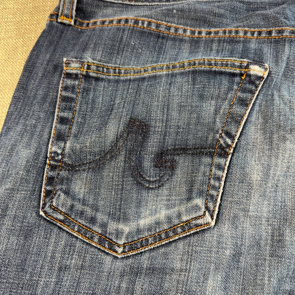 AG Adriano Goldschmied Protege Jeans Men 38x34 Straight Leg USA Distressed