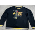 Zara Balance Tiger Elephant Embroidered Sweatshirt Womens L Black Rare