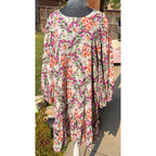 & Other Stories Dress Womens 44 US 12 Floral Long Sleeve Ruffle Shift Mini