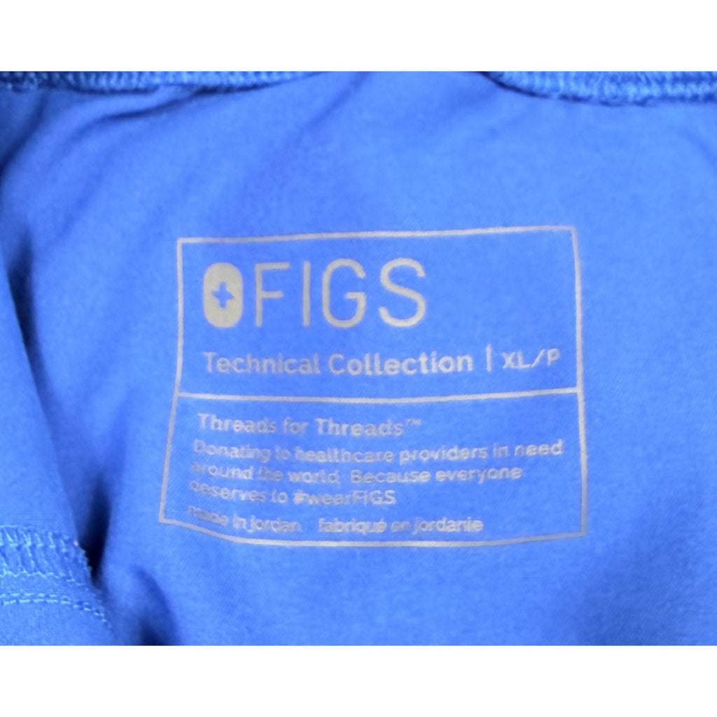 FIGS Kade Cargo Scrub Pants Women XL Petite Royal Blue Straight Leg 1000219