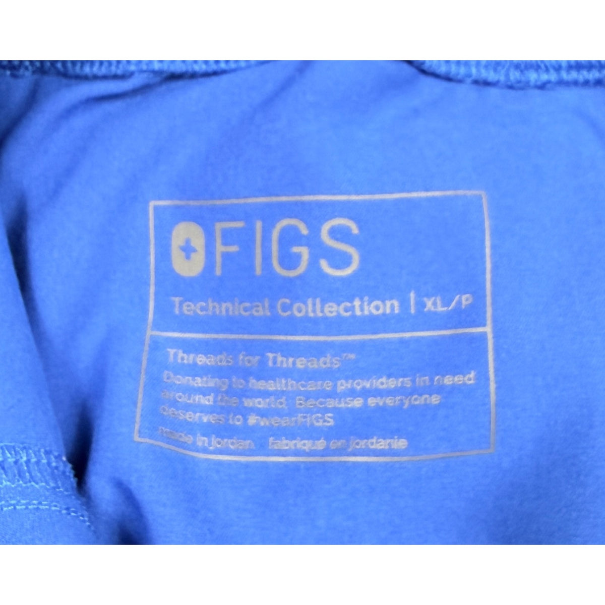 FIGS Kade Cargo Scrub Pants Women XL Petite Royal Blue Straight Leg 1000219