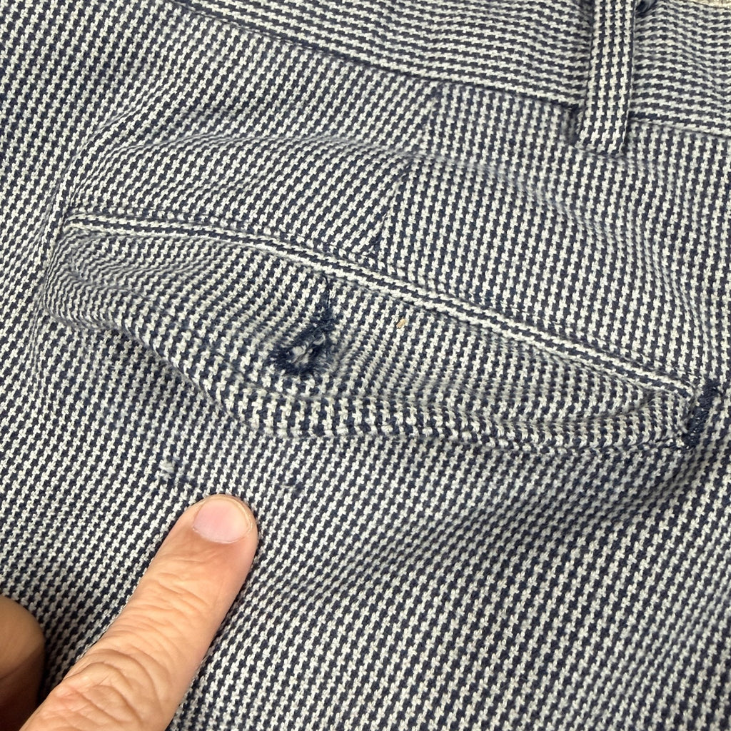 Polo Ralph Lauren Mens 46 Houndstooth Pleated Cuffed Pants Cotton Wool