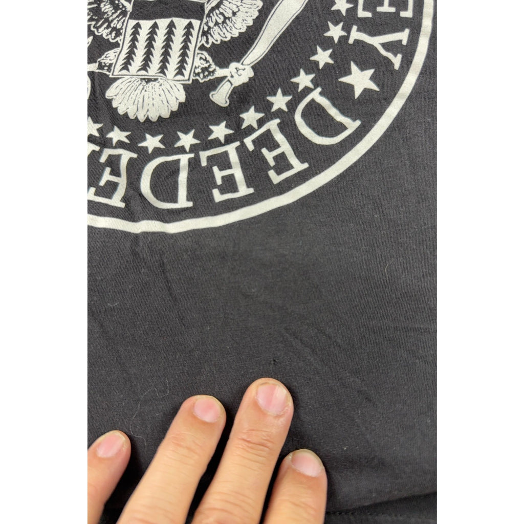 Ramones Womens Small Black Graphic Tee Johnny Joey Dee Dee Punk Rock Shirt