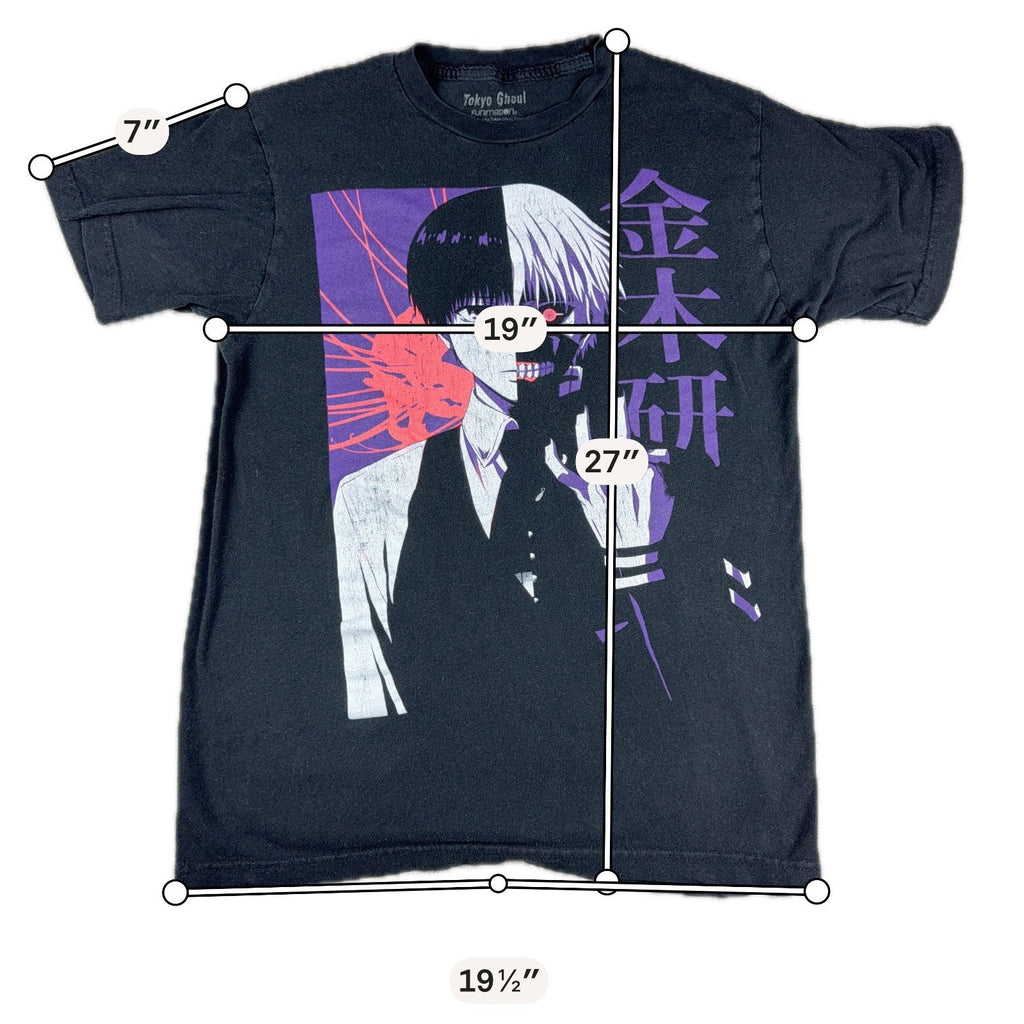 Tokyo Ghoul Ken Kaneki Funimation Anime Graphic T Shirt Black Mens M Manga