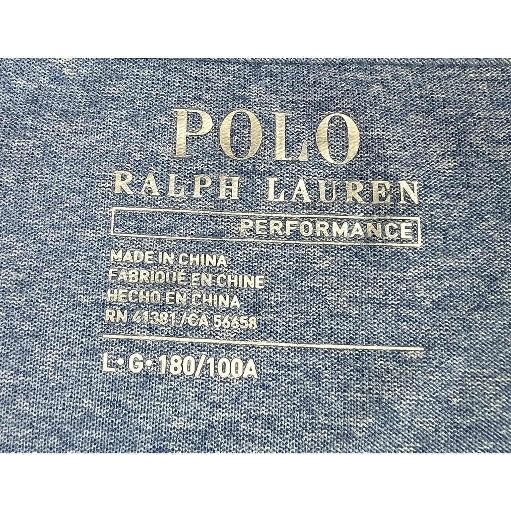 Polo Ralph Lauren Performance T Shirt Mens Large Blue Gray Pony Logo Athletic