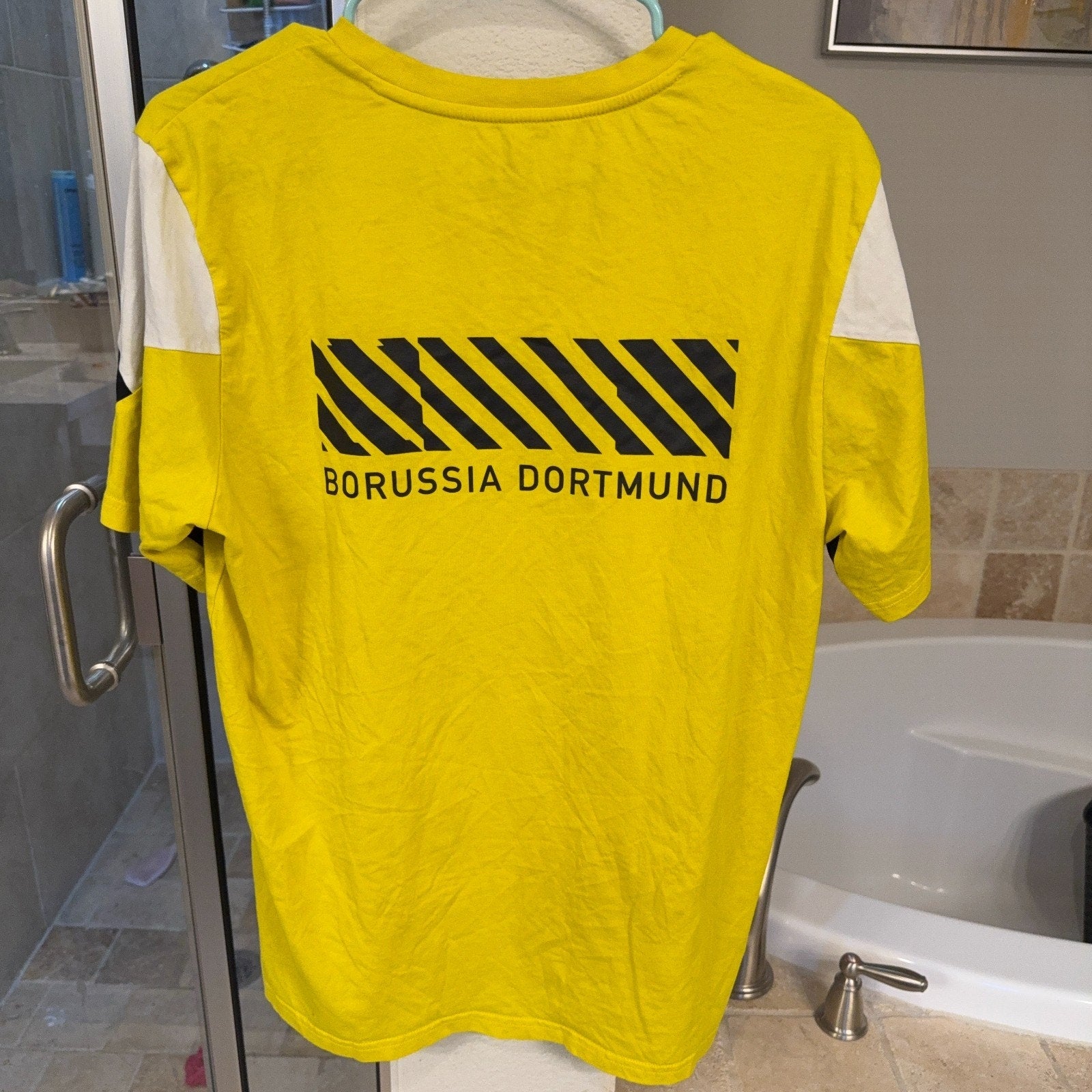 Puma Borussia Dortmund BVB 09 Yellow Soccer Football T Shirt Men M Bundesliga