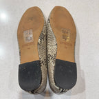 Chico’s Snakeskin Print Ballet Flats Womens 7M Pointed Toe Animal Print Shoes