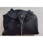 Banana Republic Mens Quarter Zip Pullover Sweatshirt Charcoal Black Medium