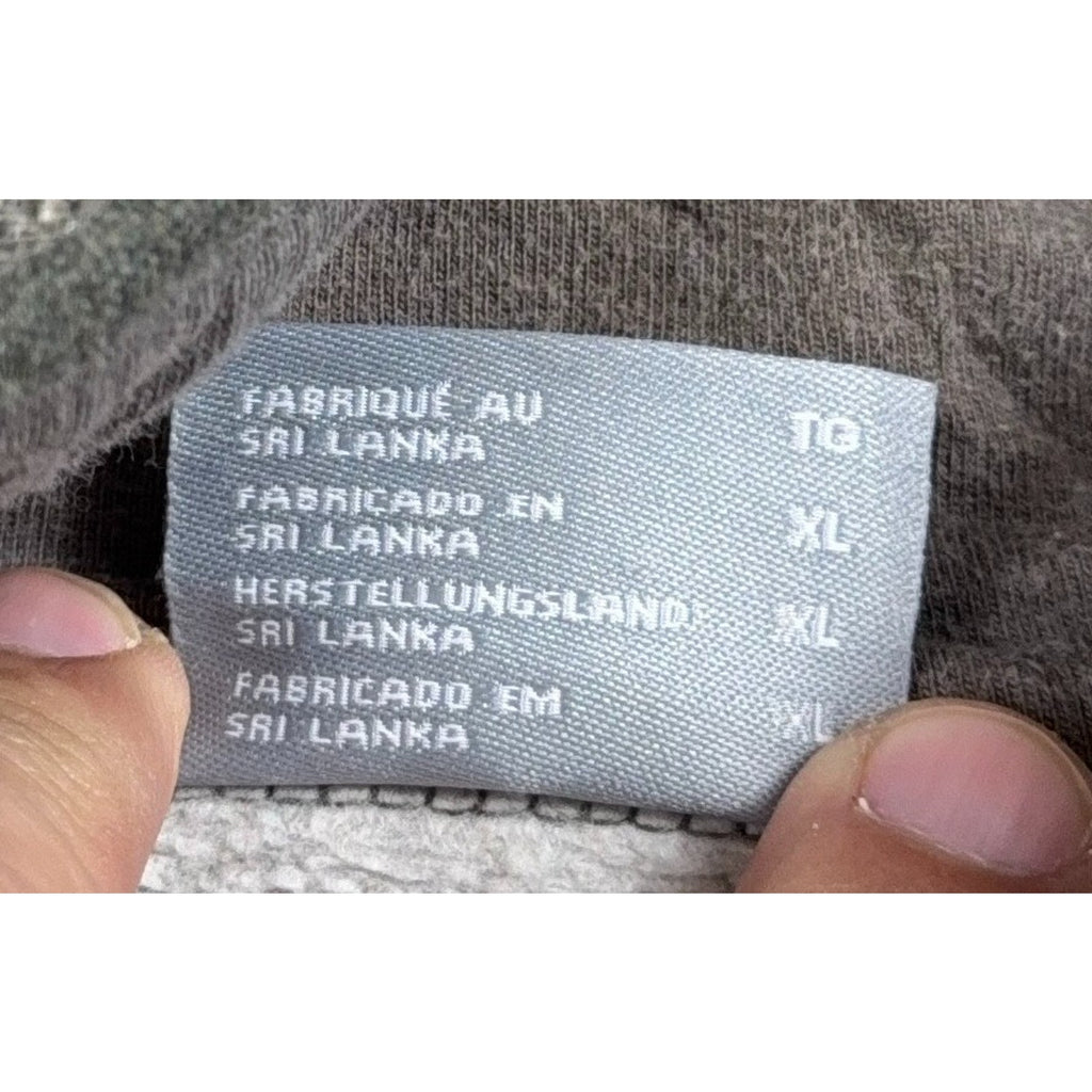 Columbia Mens XL Quarter Zip Pullover Gray Fleece Lined Outdoor Hiking Sweater