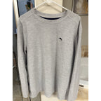 Tommy Bahama Mens XL Gray Long Sleeve Thermal Knit Shirt Marlin Logo Lightweight
