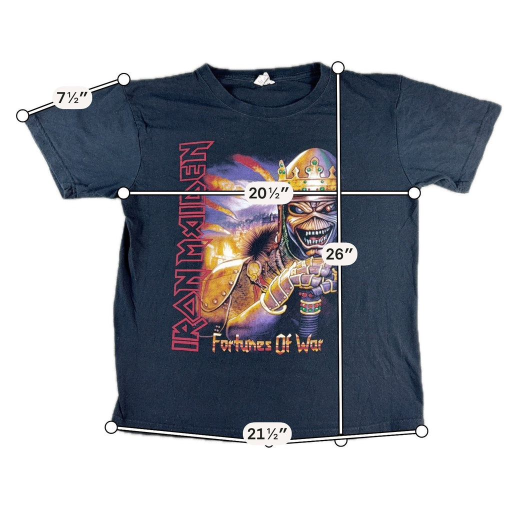 Vintage 90s Iron Maiden Fortunes of War T Shirt Eddie Metal Band Tee Black M