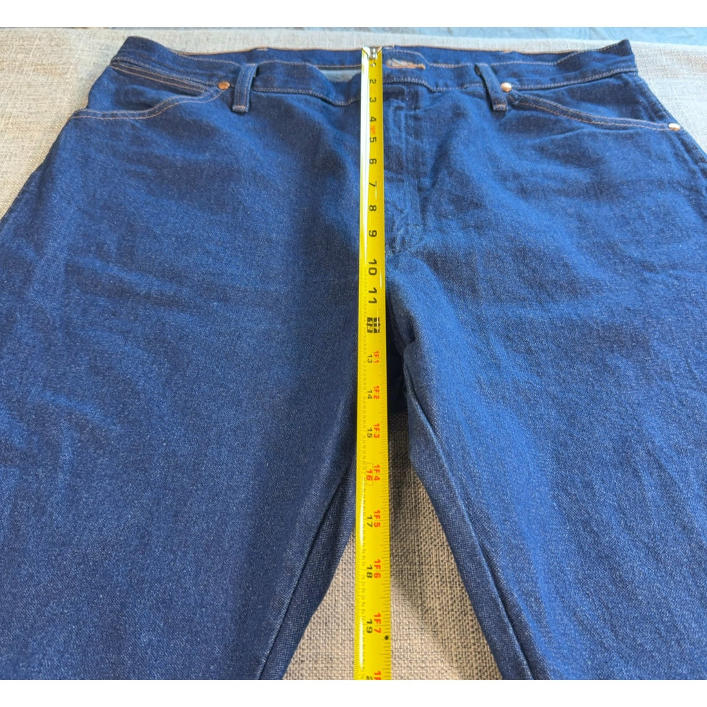 Wrangler 13MWZPW Cowboy Cut Jeans Mens 38x32 Blue Denim Western Original Fit
