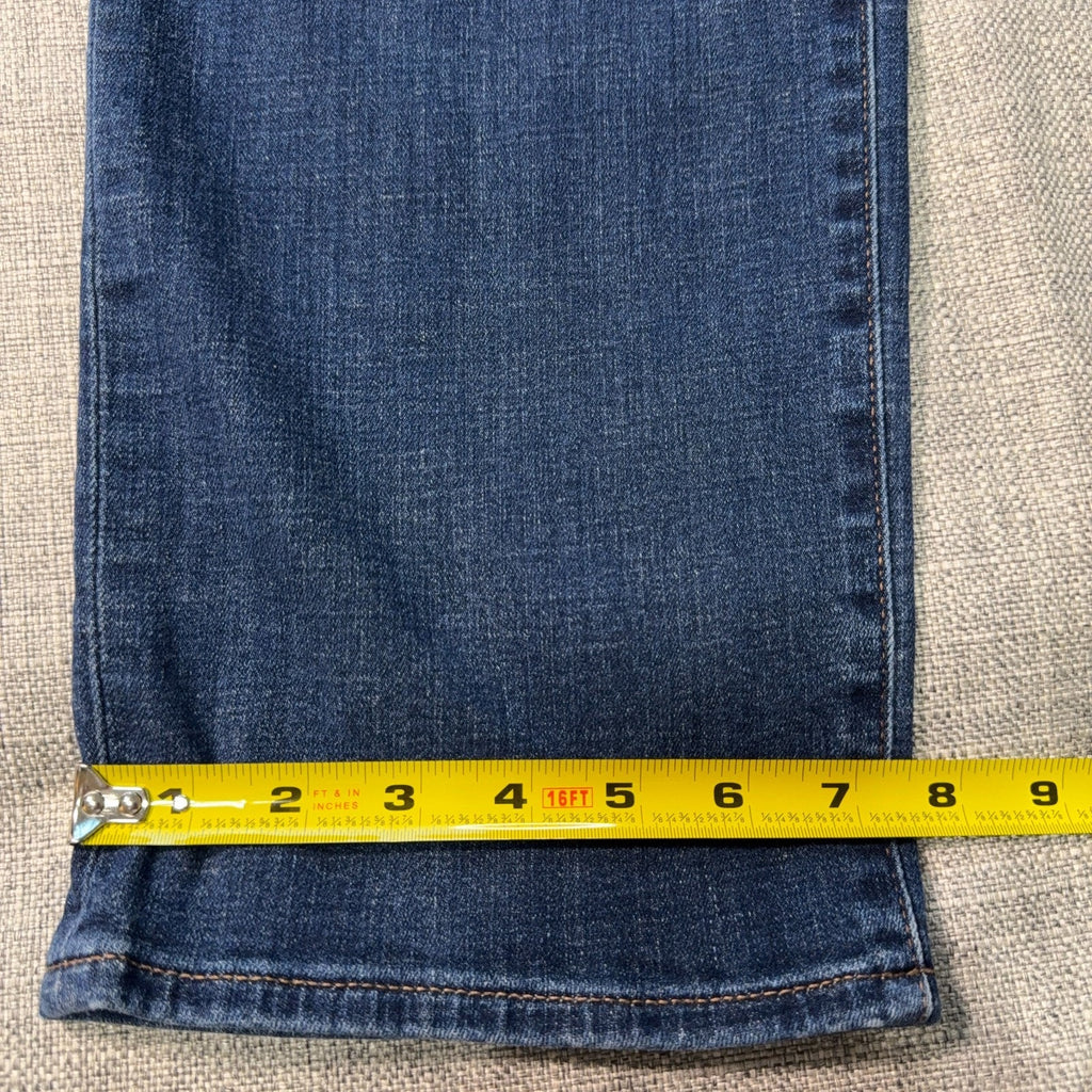 Chico's So Slimming Girlfriend Straight Leg Jeans 3R 16R Dark Wash 38x27