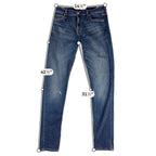 Calvin Klein Jeans CKJ 021 Womens 29x32 Slim Straight Stretch Denim Blue Paint