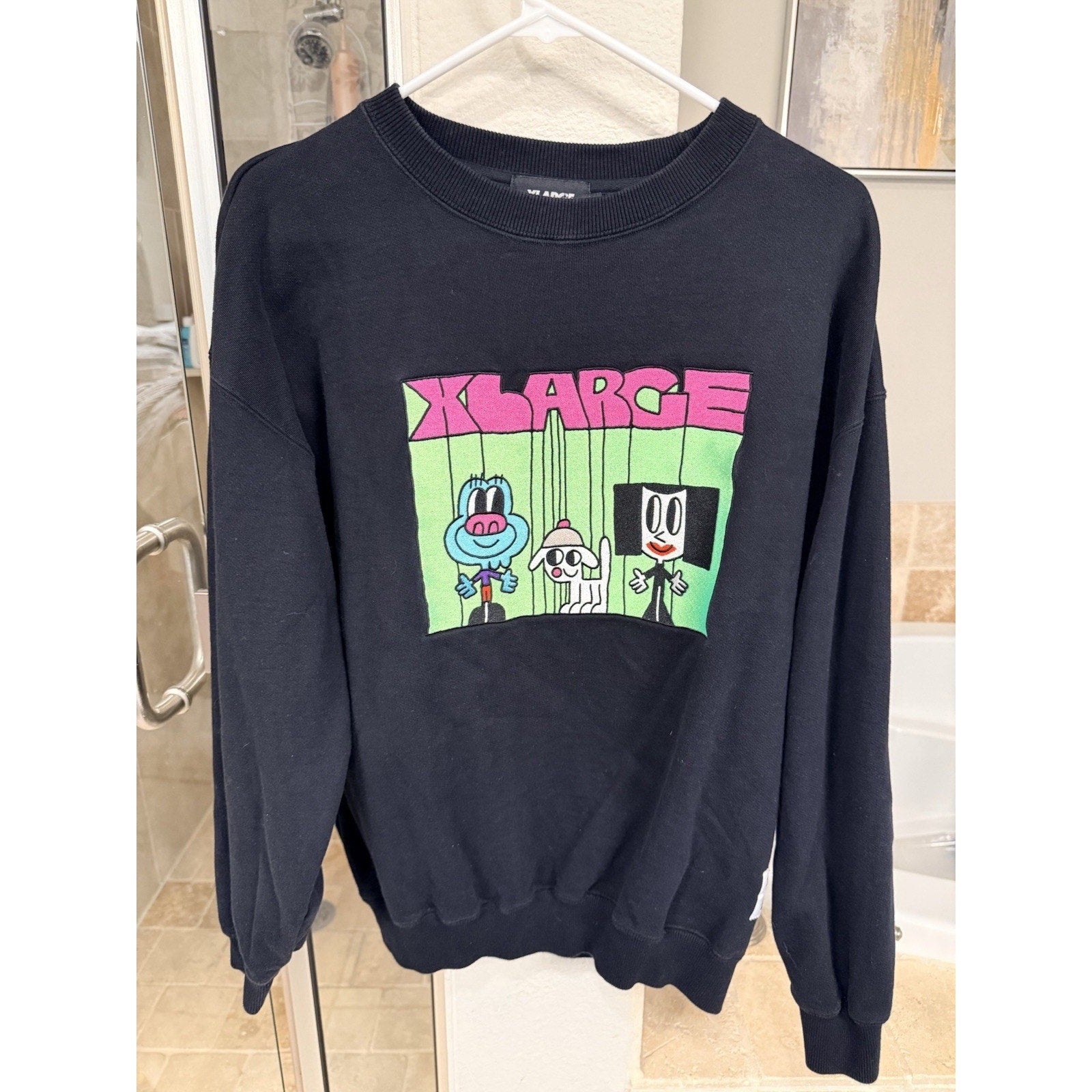 XLARGE Tim Comix 2022 Crewneck Sweatshirt Black Small Japan Streetwear