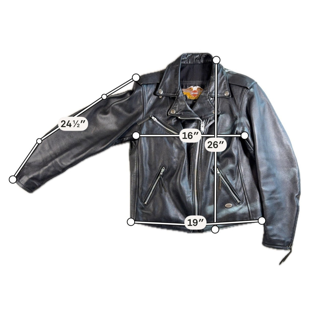 Vintage Harley-Davidson Leather Moto Jacket Women M Made USA American Legend