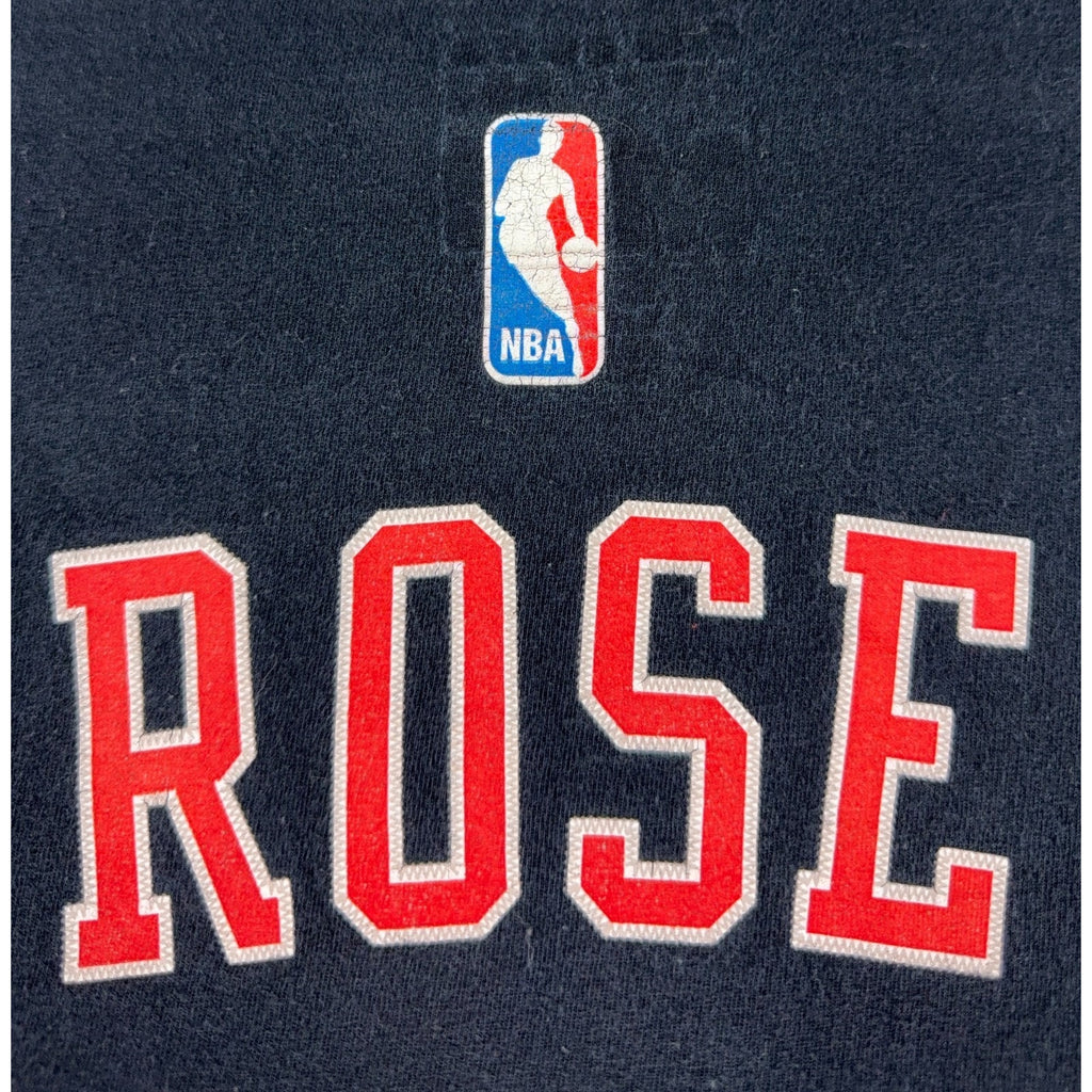 Adidas Derrick Rose Chicago Bulls #1 T Shirt Mens M NBA Black Stitched Graphic