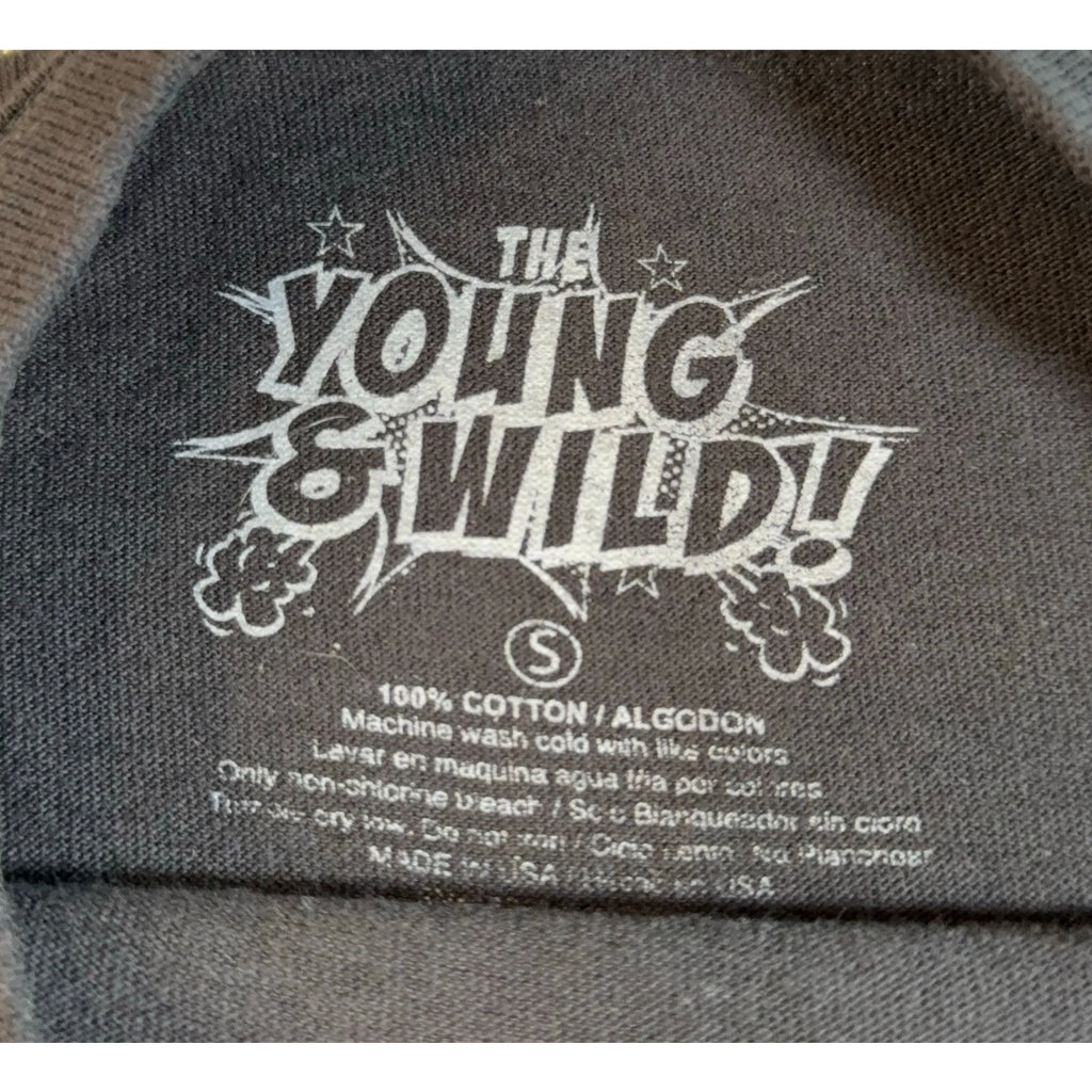 The Young & Wild Tokyo Japan T Shirt Mens S Black Mt Fuji Great Wave Graphic
