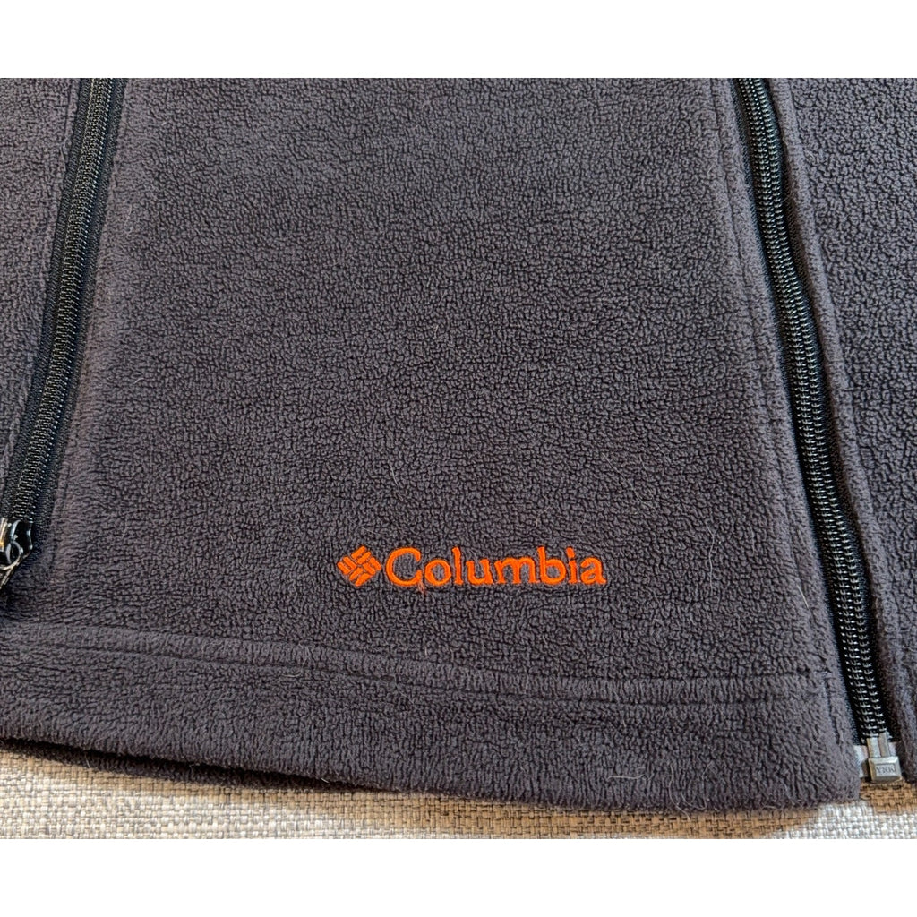 Oregon State Beavers Columbia Fleece Vest Womens XL Gray Full Zip NCAA