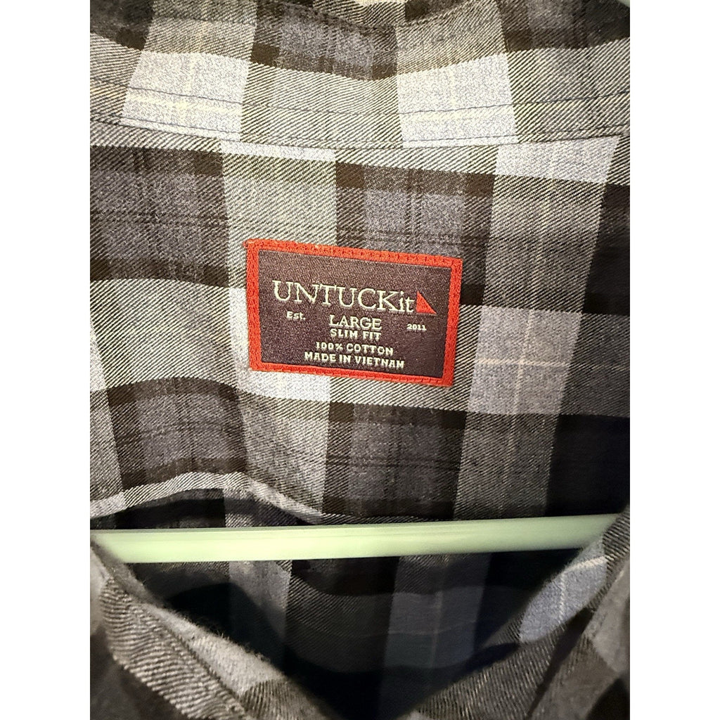 Men’s Button Down Shirt Lot Large J Crew Flex + UNTUCKit Slim Fit Cotton Casual