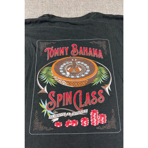 Tommy Bahama Spin Class Roulette T Shirt Mens M Black Casino Graphic Tee