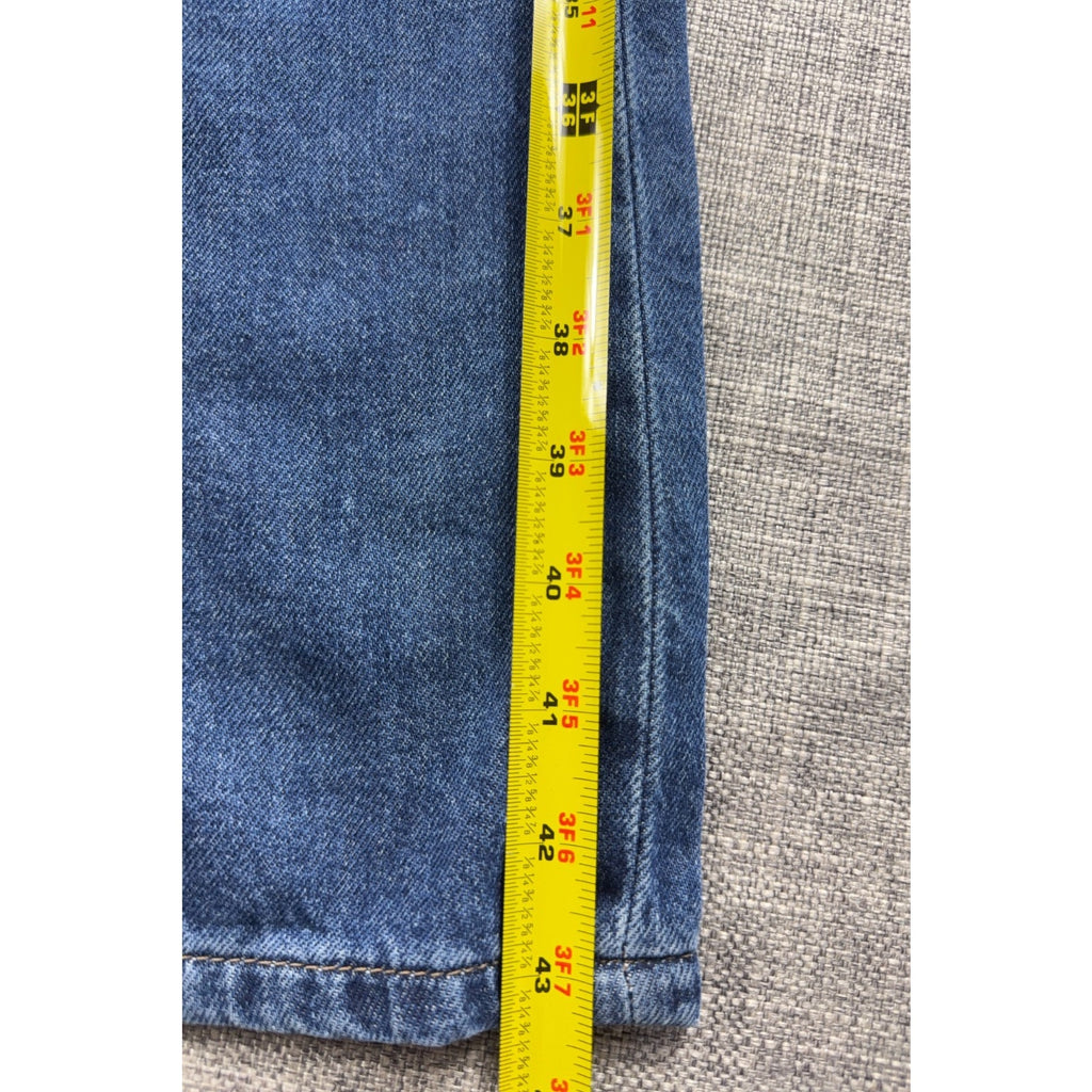Aero High Rise Wide Leg Jeans Womens 10 NWT Custom Rose Embroidery Dark Wash