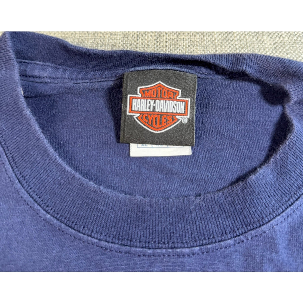 Harley Davidson Myrtle Beach T Shirt Men XL Navy Embroidered Logo South Carolina
