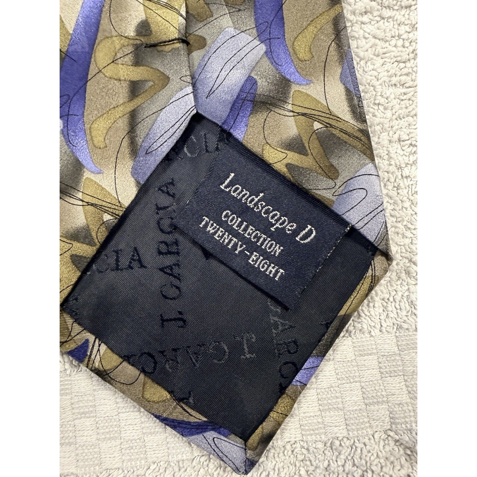 Vintage J Garcia Tie Landscape D Collection Twenty-Eight Abstract Silk Necktie