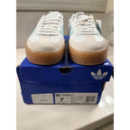 Adidas Sambae J Women’s Size 7 White Aqua Gum Sole Platform Shoes JQ1314 NWT