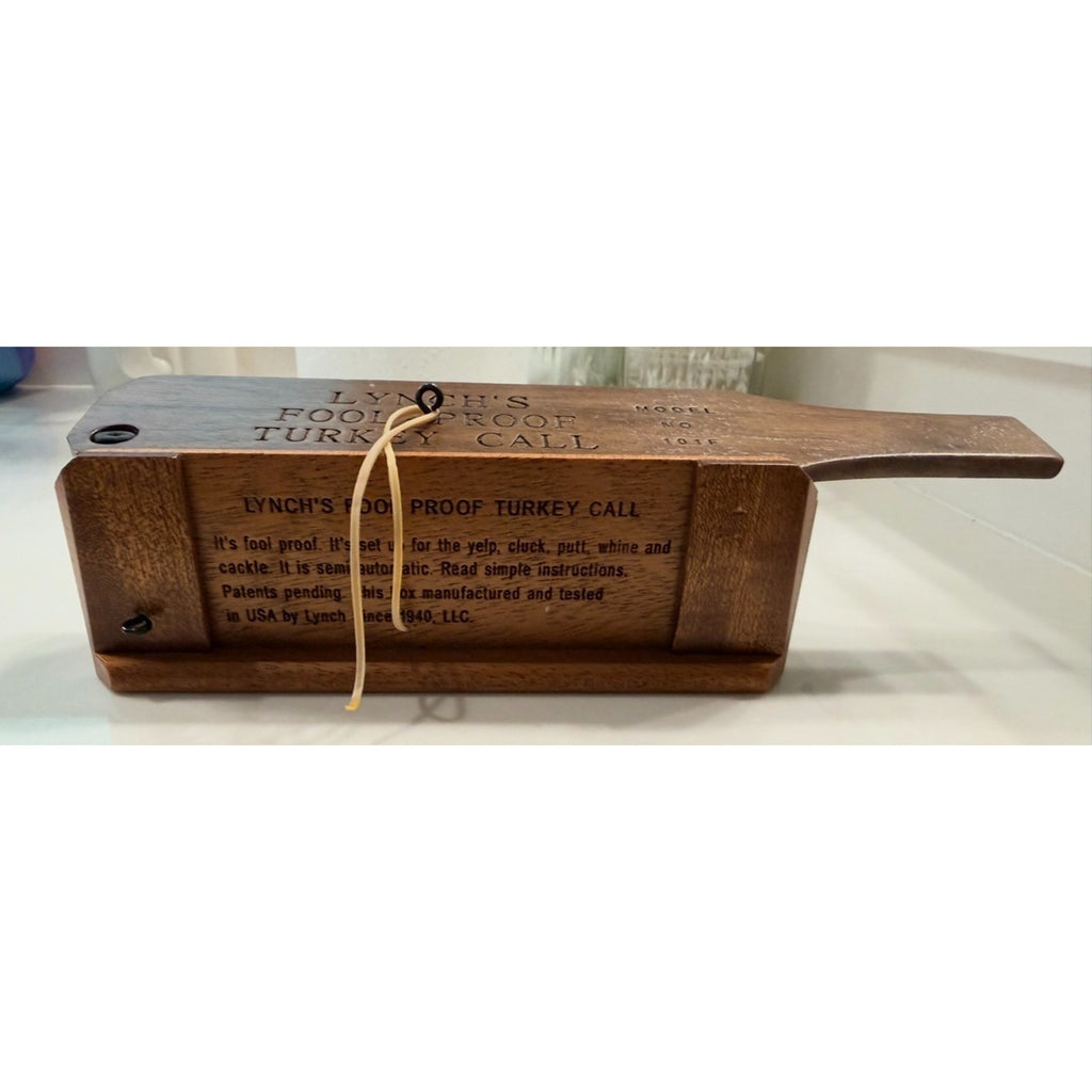 Vintage Style Lynch Fool Proof Turkey Call Model 101F Wood Box Call Decoy