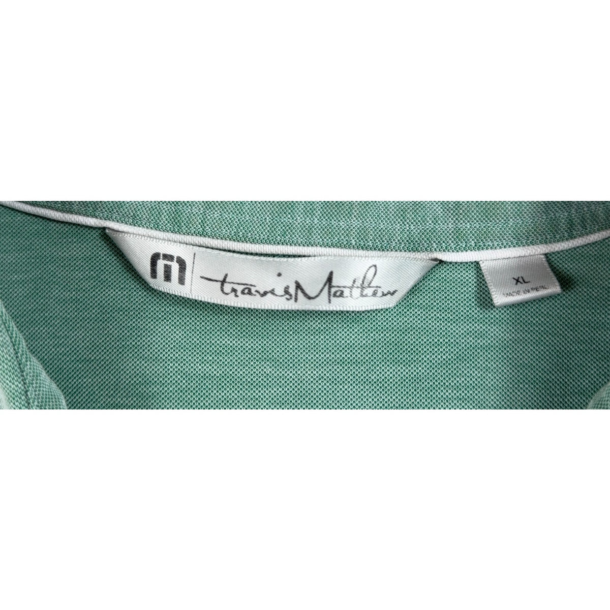 TravisMathew Polo Shirt Mens XL Green Heather Golf Short Sleeve Casual