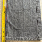 Chams Denim Jeans Mens 32x31 Gray Black Red Embroidered Pockets Y2K Straight