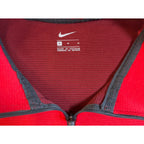 Nike Men M Red Black Colorblock 1/4 Zip Athletic Pullover Thumbholes