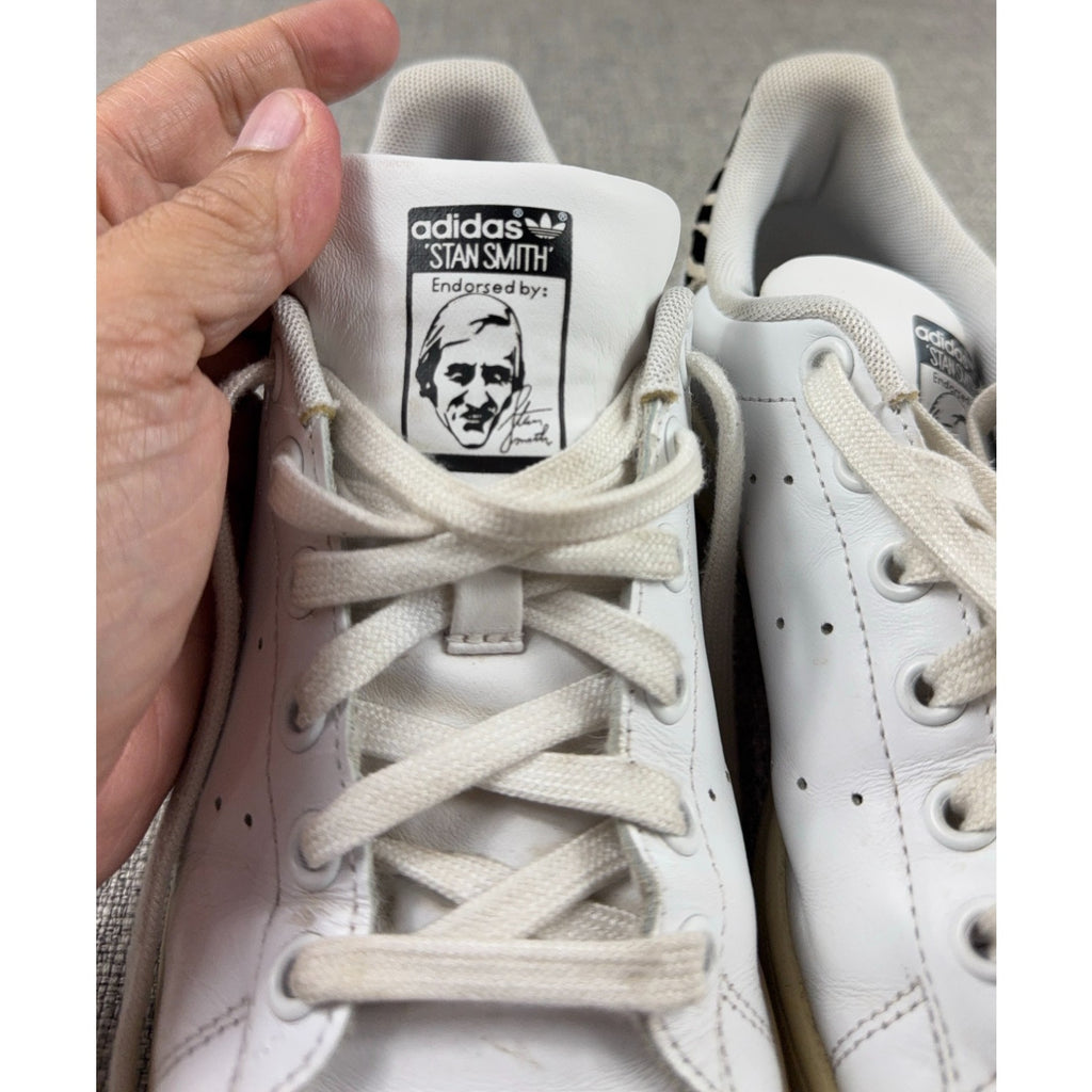 adidas Stan Smith White Zebra Women’s 6 Leather Sneakers B26590 Animal Print