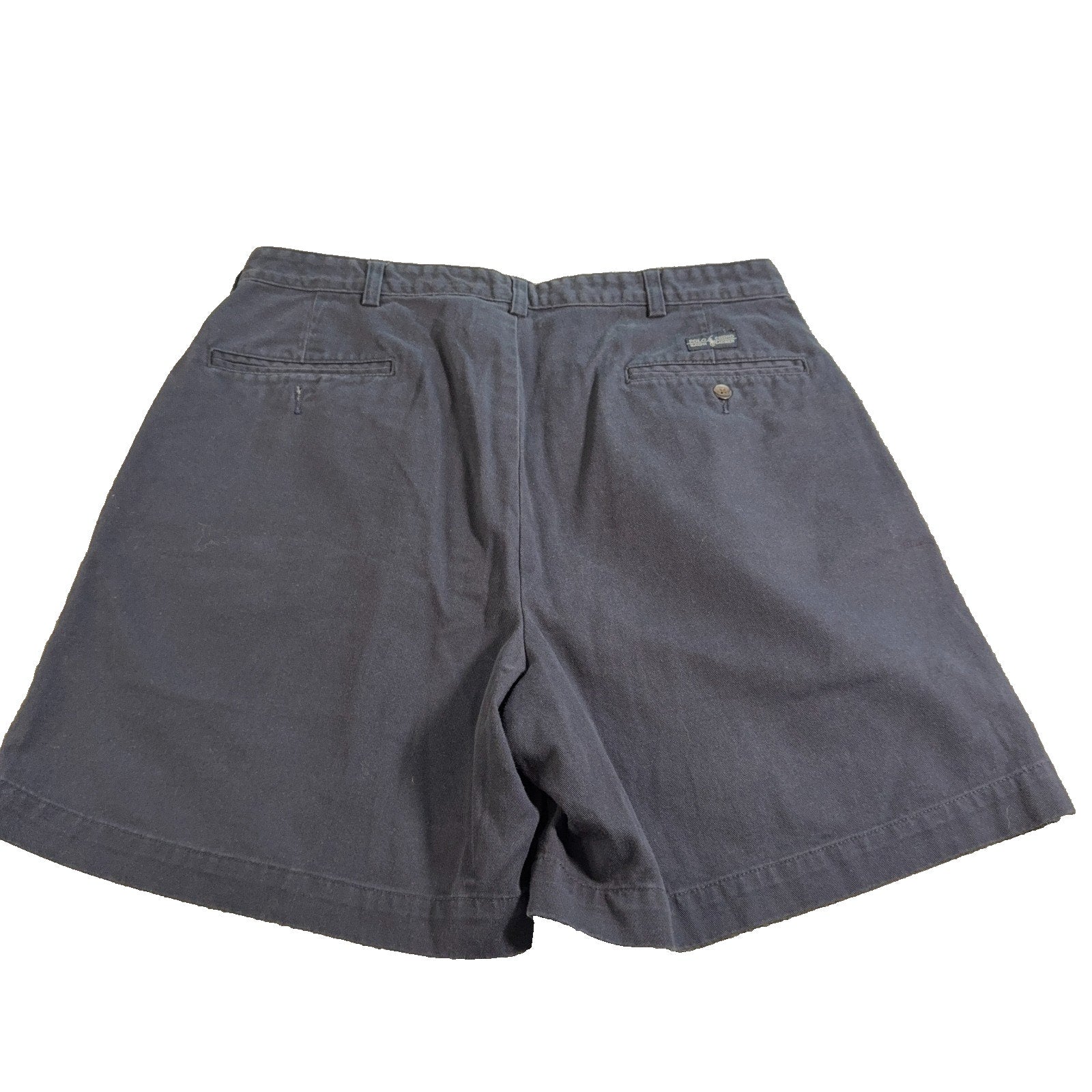 Polo Ralph Lauren Polo Chino Shorts Mens 33 Navy Pleated Cotton 7” Inseam