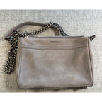 Rebecca Minkoff Mini MAC Crossbody Bag Gray Leather Chain Strap Purse