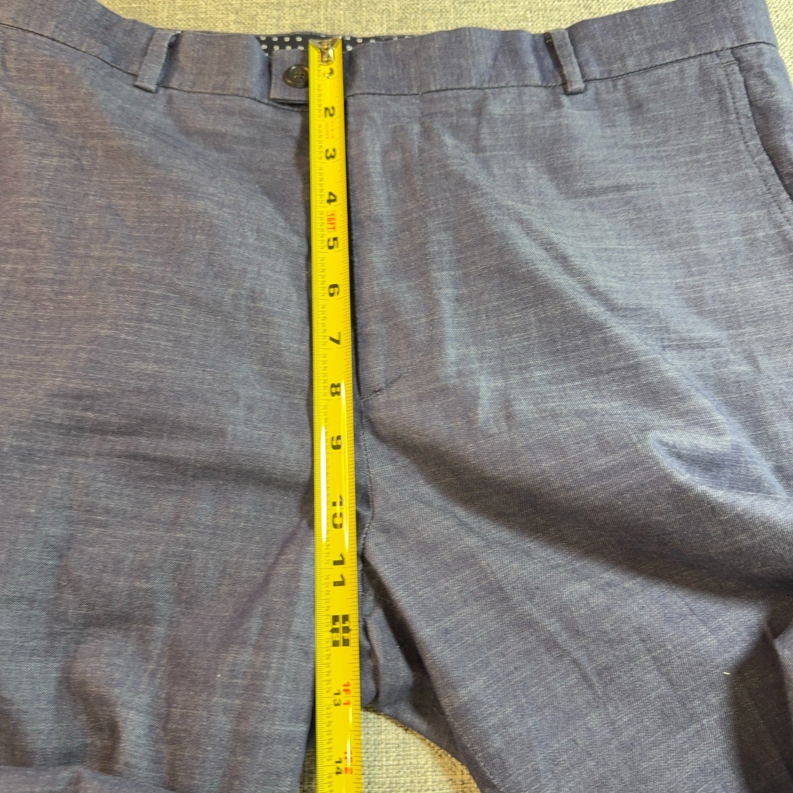 Walker Slater Boyd Trousers Mens Tag 32 Blue Cotton Tailored Pants 35x31