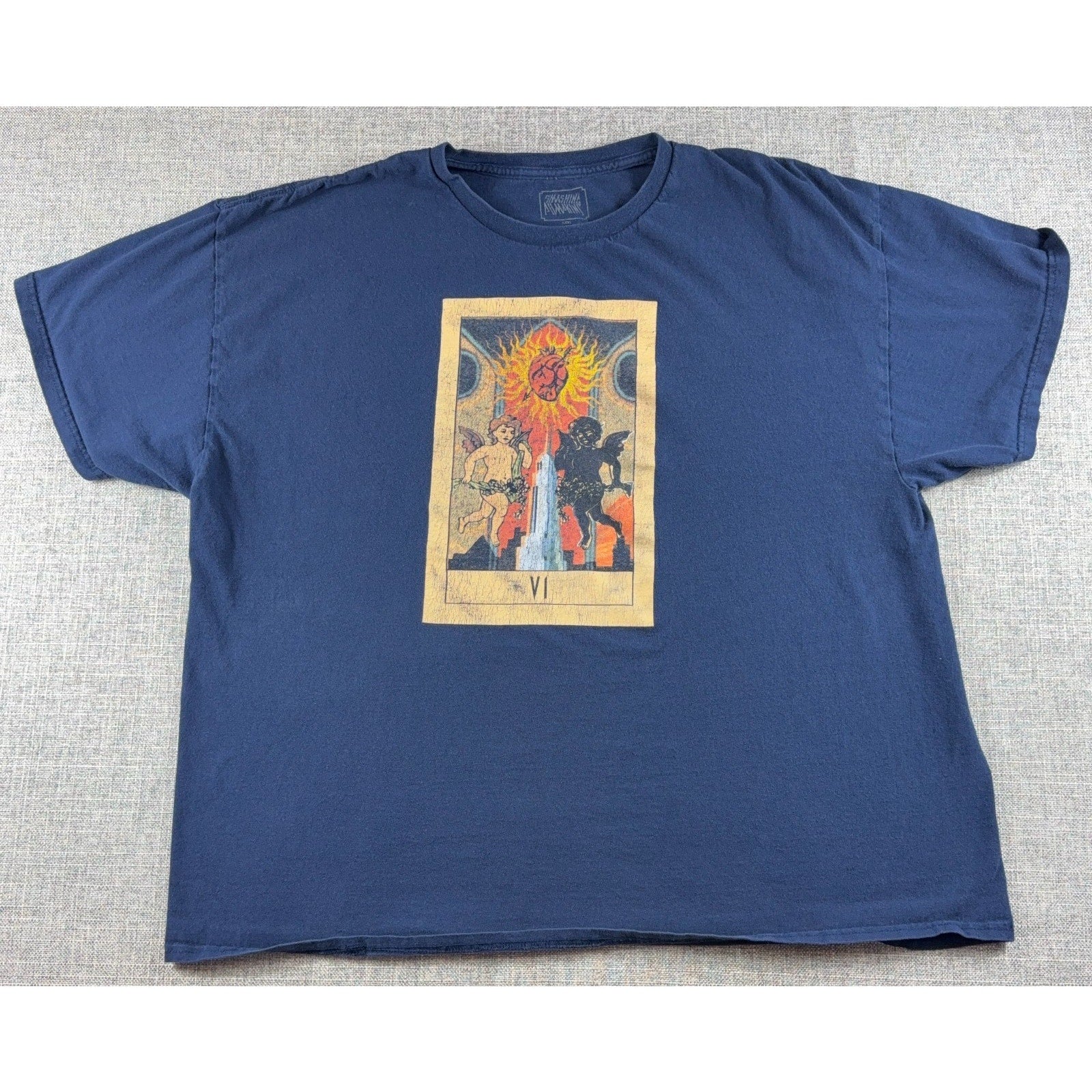 Smashing Pumpkins Spirits On Fire Tour 2022 Shirt XL Navy Tarot Band Tee